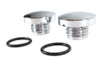 V-Twin - 38-0360 - Tall Style Billet Vented and Non-Vented Gas Cap Set