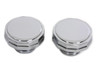 V-Twin - 38-0445 - Chrome Hexagon Style Vented and Non-Vented Gas Cap Set