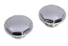 V-Twin - 38-0446 - Chrome Button Head Hexagon Vented and Non-Vented Gas Cap Set