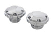 V-Twin - 38-0447 - Chrome Techno Style Vented and Non-Vented Gas Cap Set