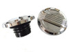 V-Twin - 38-0493 - Air Flow Gas Cap Set Chrome