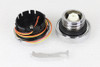 V-Twin - 38-0988 - Chrome LED Ribbed Style Fuel Gauge and Filler Cap Set