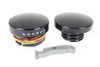 V-Twin - 38-0992 - Black LED Smooth Style Fuel Gauge and Filler Cap Set