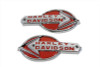 V-Twin - 38-6670 - OE Emblem Set with Red Lettering