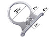 V-Twin - 39-0142 - Single Gauge Mount Bracket - Fits 1983-1991 Harley-Davidson XLX, FXR
