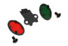 V-Twin - 39-0206 - Parkerized Cateye Dash Panel Lens Set - Fits 1941-1946 Harley-Davidson U, 1939-1946 W, G, 1941-1946 FL, 1939-1946 EL