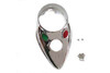 V-Twin - 39-0447 - Chrome Replica Cateye Dash Panel - Fits 1939-1940 Harley-Davidson EL, 1941-1946 FL, 1939-1946 WL