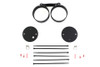 V-Twin - 39-0496 - Dual Gauge Mount Bracket Black - Fits 1995-2005 Harley-Davidson XL, FXD