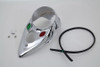 V-Twin - 39-0894 - Chrome Cateye Dash Panel - Fits 1942-1946 Harley-Davidson W, 1941-1946 FL, 1939-1946 EL