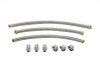 V-Twin - 40-0467 - Custom Stainless Steel Oil Line Kit