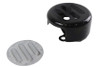 V-Twin - 42-0247 - 3 Slot Round Horn Cover Black