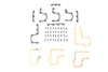 V-Twin - 42-0864 - Replica Rocker Arm Cover Strap Gasket Kit - Fits 1936-1940 Harley-Davidson EL, 1941-1947 FL