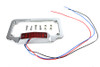 V-Twin - 42-0923 - License Plate Frame Chrome Billet with LED Red Top Lamp