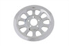 V-Twin - 42-1014 - Outer Pulley Cover 66 Tooth Chrome - Fits 2007-2017 Harley-Davidson FLST, FXST, FLT