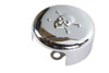 V-Twin - 42-1036 - Skull Round Horn Cover Chrome