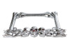 V-Twin - 42-1068 - License Plate Frame Skull Style Chrome