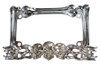 V-Twin - 42-1068 - License Plate Frame Skull Style Chrome