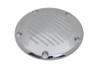 V-Twin - 42-1141 - Chrome Grooved 5-Hole Derby Cover - Fits 1999-2018 Harley-Davidson FXST, 1999-2015 FLT, 1999-2017 FXD, 1999-2018 FLST
