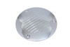 V-Twin - 42-1142 - Chrome Grooved 3-Hole Derby Cover - Fits 1970-1984 Harley-Davidson FL, 1984-1998 FXST, 1979-1998 FLT, 1971-1984 FX, 1991-1998 FXD, 1984-1994 FXR, 1986-1998 FLST