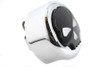 V-Twin - 42-1192 - Skull Horn Cover Chrome