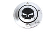 V-Twin - 42-1202 - Skull Ignition System Cover 2-Hole Chrome - Fits 1971-2003 Harley-Davidson XL