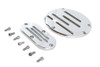 V-Twin - 42-1225 - Vented Derby and Inspection Cover Kit Billet - Fits 1970-1984 Harley-Davidson FL, 1984-1998 FXST, 1979-1998 FLT, 1987-1994 FXR, 1971-1984 FX, 1991-1998 FXD, 1986-1998 FLST