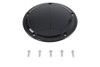 V-Twin - 42-1236 - Gloss Black 5 Hole Smooth Derby Cover - Fits 1999-2018 Harley-Davidson FXST, 1999-2015 FLT, 1999-2017 FXD, 1999-2018 FLST