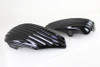 V-Twin - 42-1453 - Finned Oil Tank and Battery Side Cover Set Gloss Black - Fits 2004-2014 Harley-Davidson XL