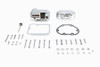 V-Twin - 43-0792 - Transmission Side Cover and Top Cover Set Chrome - Fits 2000-2006 Harley-Davidson FLT, FLST, FXST