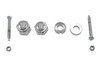 V-Twin - 44-0634 - Chrome Rear Axle Adjuster and Nut Kit - Fits 2000-2007 Harley-Davidson FLST, FXST