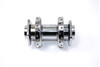 V-Twin - 45-0317 - Chrome Wheel Hub 3/4 inch Bearings - Fits 1973-1984 Harley-Davidson FL (front or rear), 1973-1984 FX (rear), 1973-1984 FLH (front or rear)