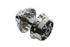 V-Twin - 45-0591 - Chrome Front Wheel Hub 3/4 inch Bearings - Fits 2000-2006 Harley-Davidson FXST (single disc - front), 2000-2007 FXSTS, FLST, FLSTS, FXDWG, 2000-2007 FLSTC (single disc)