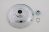 V-Twin - 45-0863 - Chrome Hub Cap Kit - Fits 2000-2006 Harley-Davidson FXDWG, FXSTD, FXST, FXSTS