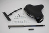 Corbin Gentry - Black Leather Deluxe Solo Seat Kit fits '65-'80 FL Model