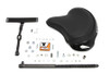 V-Twin - Black Leather Deluxe Solo Seat Kit fits '36-'73 G, '36-'52 W Models