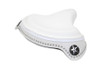 V-Twin - 47-0947 - White Leather Solo Seat with Skirt - Fits 1937-1948 Harley-Davidson UL, 1936-1940 EL, 1941-1984 FL, 1929-1952 WL, 1930-1936 VL, 1937-1972 G