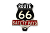 V-Twin - 48-1606 - Route 66 License Plate Topper
