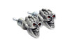V-Twin - 48-1620 - Skull with Skeleton Hand License Plate Topper Set