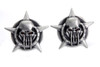 V-Twin - 48-1621 - Skull on Star License Plate Topper Set