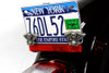 V-Twin - 48-1622 - Skull on Panhead Engine License Plate Topper Set