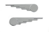 V-Twin - 48-1647 - Chrome Speed Wing Emblem Set - Fits 1941-1957 Harley-Davidson FL
