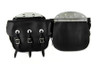V-Twin - 48-3121 - Replica Black Leather Saddlebag Set