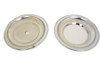 V-Twin - 49-0299 - 16 inch Star Hub Wheel Cover Set Chrome - Fits 1937-1953 Harley-Davidson EL (rear), 1949-1966 FL (front), 1941-1957 FL (rear), 1958-1971 G (front)