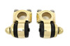 V-Twin - 49-0489 - Polished Brass Flanders Riser Tops - Fits 1941-1948 Harley-Davidson FL, 1936-1952 W