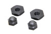 V-Twin - 49-0516 - Spring Fork Rod Top Nut Set Parkerized - Fits 1937-1948 Harley-Davidson UL, 1936-1957 G, 1936-1952 WL, 1936-1948 EL, 1941-1948 FL