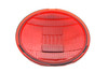 V-Twin - 49-0672 - Replica Headlamp Glass Lens Red - Fits 1936-1940 Harley-Davidson EL, 1941-1948 FL