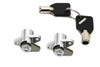 V-Twin - 49-0729 - Chrome Saddlebag Lock and Key Kit