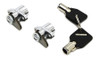 V-Twin - 49-0729 - Chrome Saddlebag Lock and Key Kit - Fits 1993-2013 Harley-Davidson FLT, FLHT