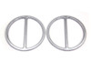 V-Twin - 49-0736 - Chrome Cross Bar Front Speaker Grill Set - Fits 1996-2013 Harley-Davidson FLT
