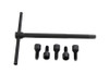 V-Twin - 49-0830 - Wheel Lug Bolt and Wrench Kit Parkerized - Fits 1941-1966 Harley-Davidson G, FL, 1936-1952 EL, W